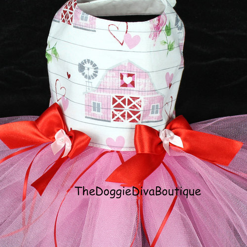 Pink Barn Dog Tutu Dress - XS, S, M - Made to order
