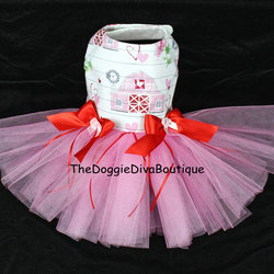 Pink Barn Dog Tutu Dress - XS, S, M - Made to order
